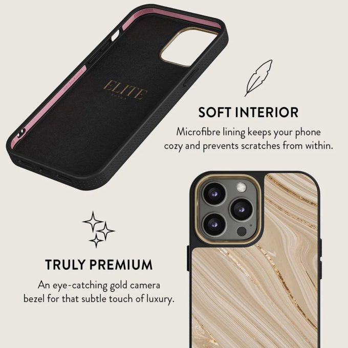 iPhone 13 PRO Elite Light Gold Magsafe Full Glam BURGA nugarėlė