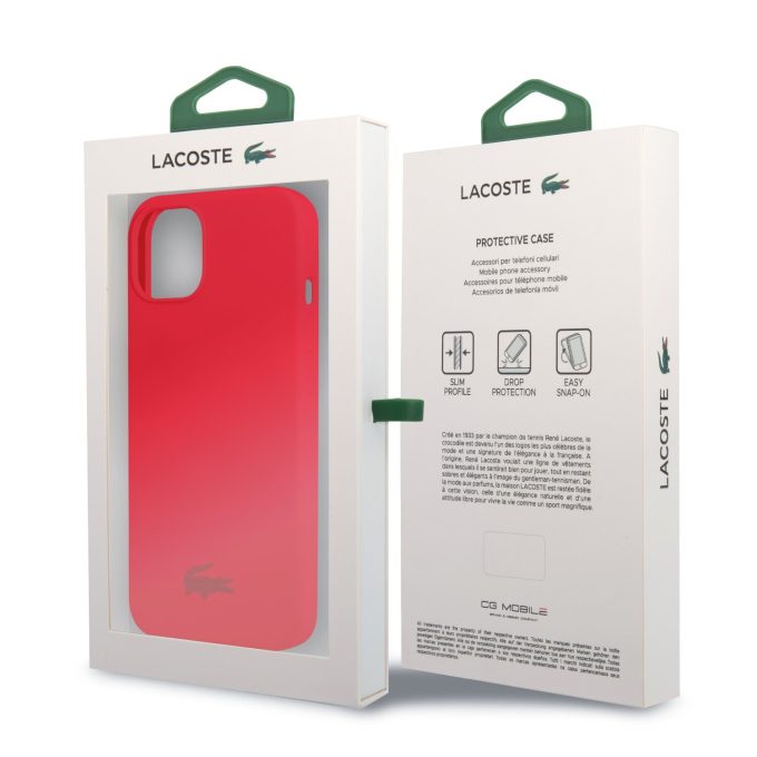 iPhone 13 raudona LACOSTE nugarėlė LCHCP13MSR