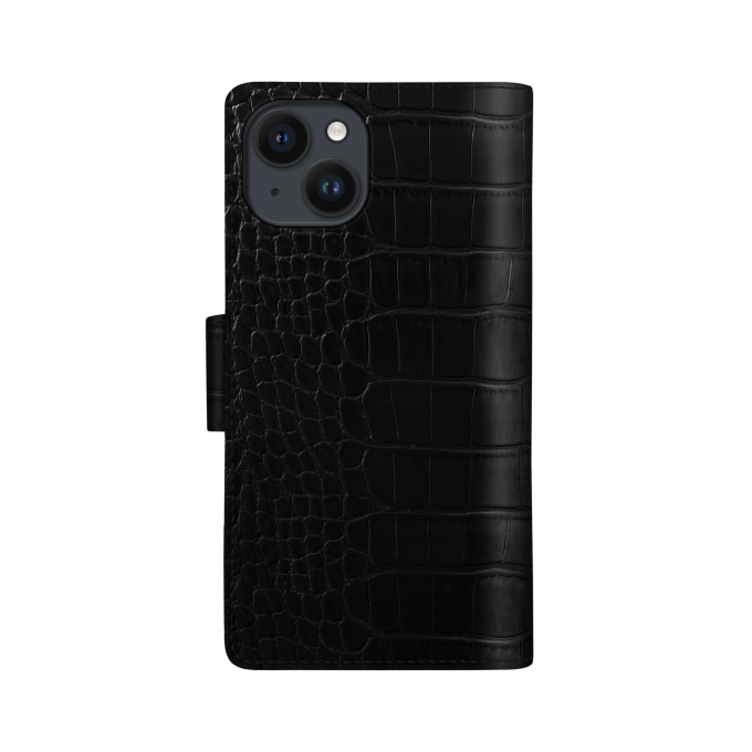 iPhone 14 PLUS iDeal Of Sweden dėklas Wallet Jet Black Croco