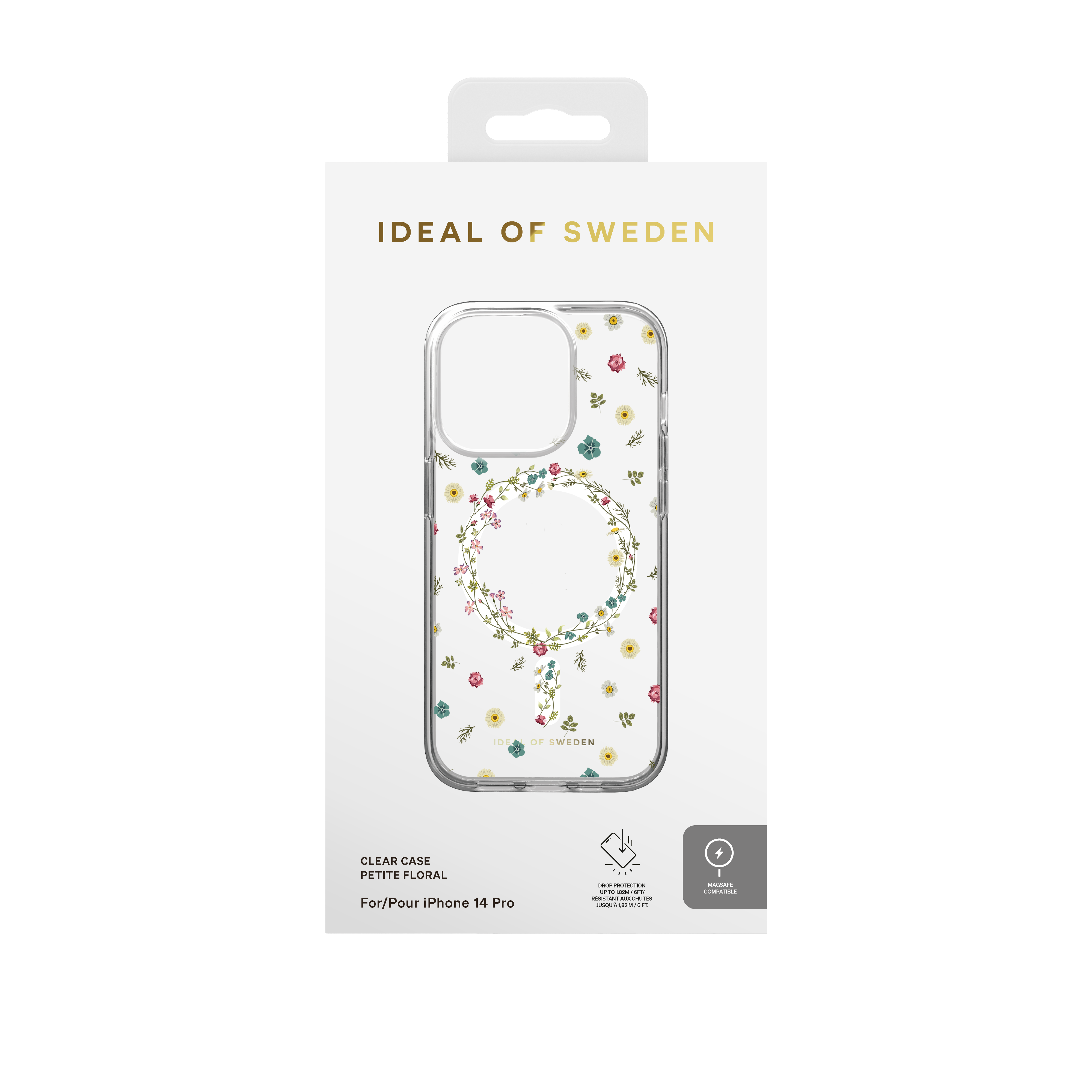 iPhone 14 PRO iDeal Of Sweden Clear MagSafe nugarėlė Petite Floral - Image 4