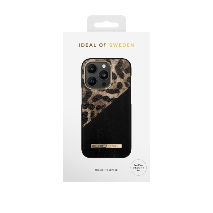 iPhone 14 PRO iDeal Of Sweden nugarėlė Midnight Leopard