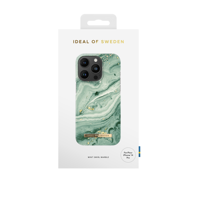 iPhone 14 PRO iDeal Of Sweden nugarėlė Mint Swirl Marble