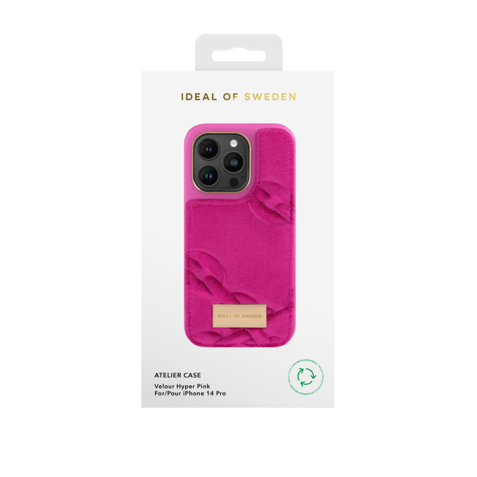 iPhone 14 PRO iDeal Of Sweden nugarėlė Velour Hyper Pink