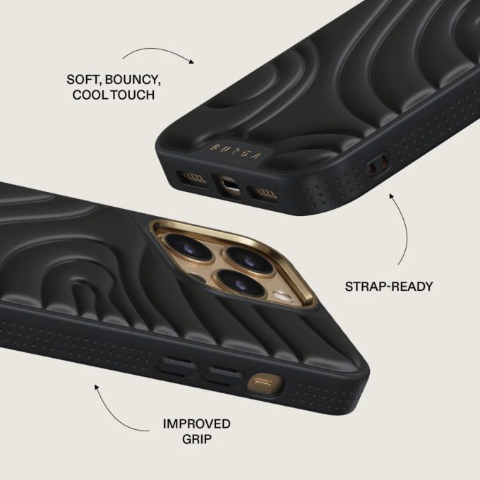 iPhone 14 PRO MAX Elite Puffy Gold Midnight BURGA nugarėlė