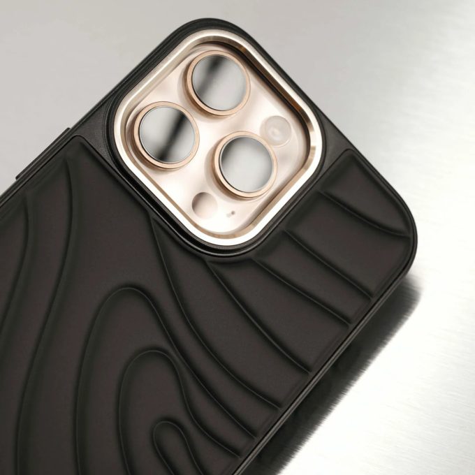 iPhone 14 PRO MAX Elite Puffy Gold Midnight BURGA nugarėlė