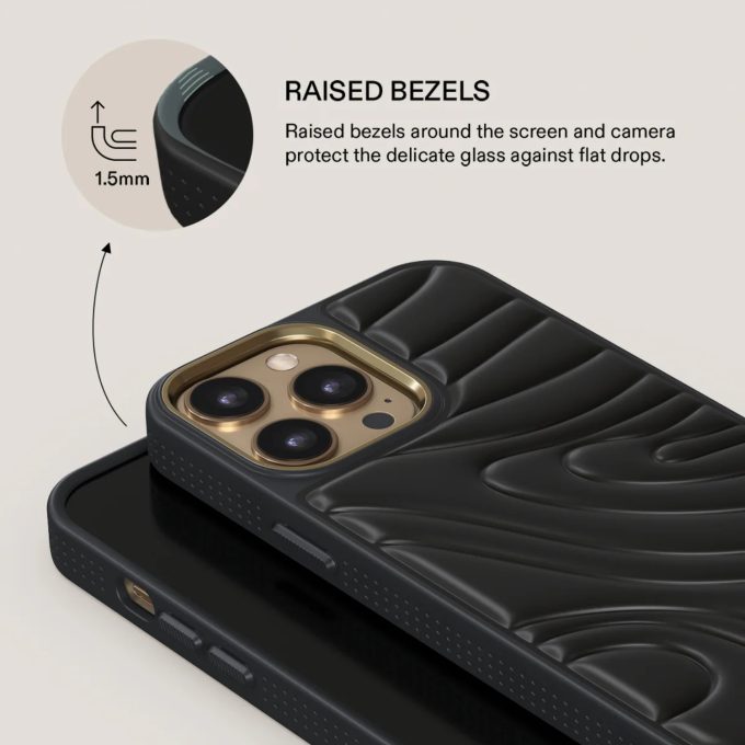 iPhone 14 PRO MAX Elite Puffy Gold Midnight BURGA nugarėlė