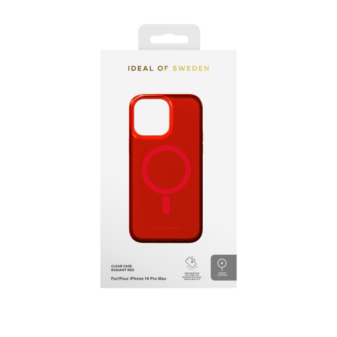 iPhone 14 PRO MAX iDeal Of Sweden Clear MagSafe nugarėlė Radiant Red