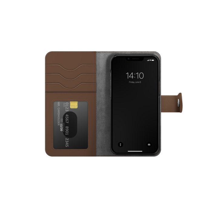 iPhone 14 PRO MAX iDeal Of Sweden dėklas Magnet Wallet+ Dark Brown