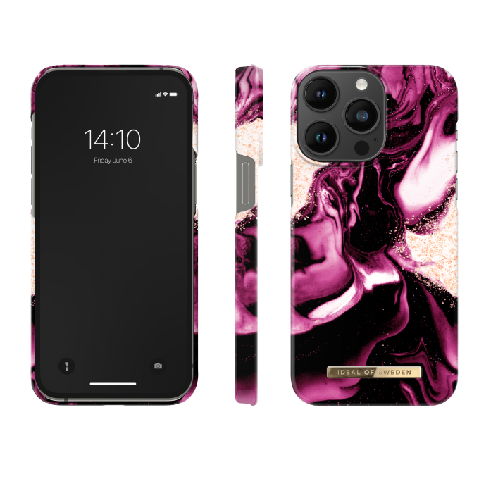 iPhone 14 PRO MAX iDeal Of Sweden nugarėlė Golden Ruby Marble