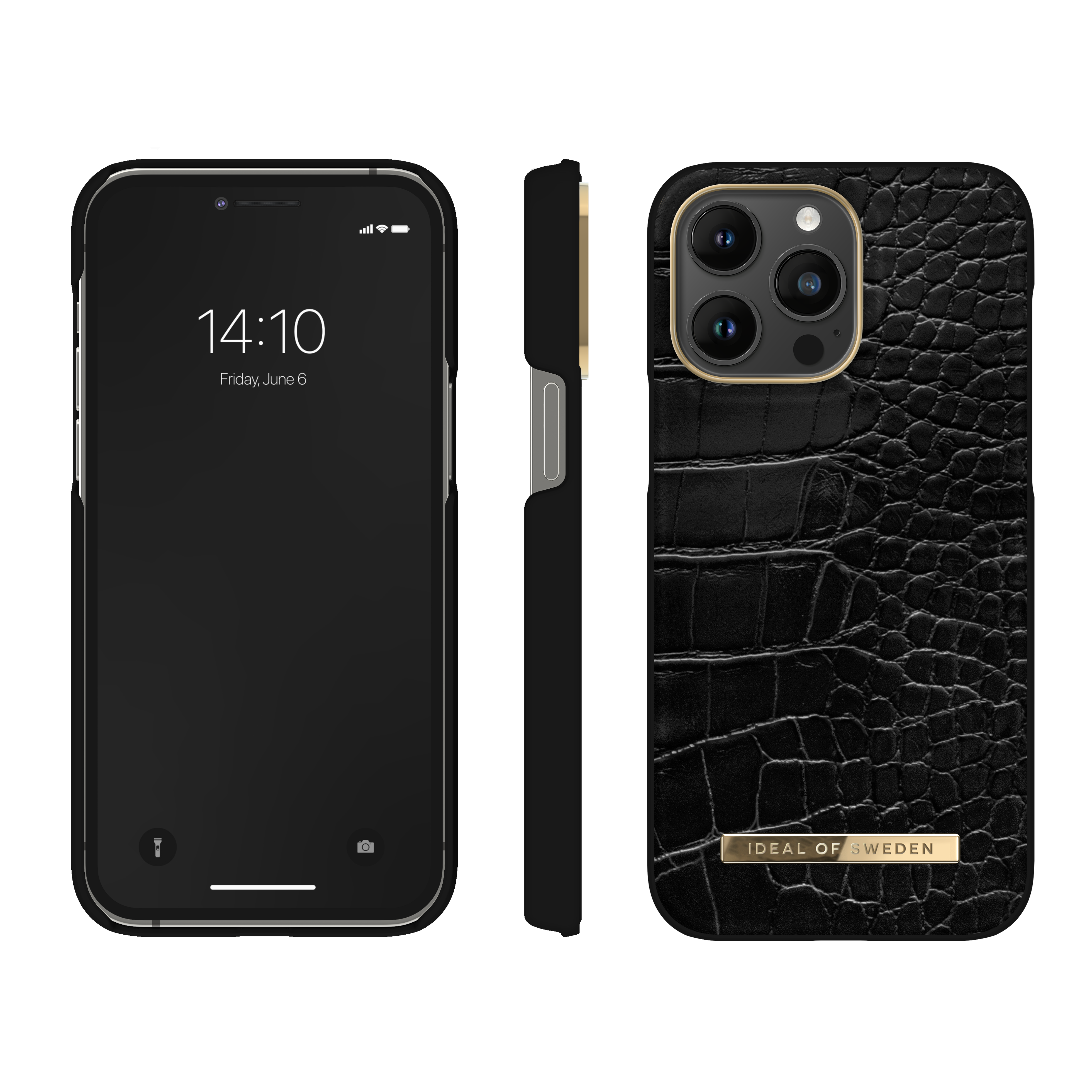 iPhone 14 PRO MAX iDeal Of Sweden nugarėlė Neo Noir Croco - Image 3
