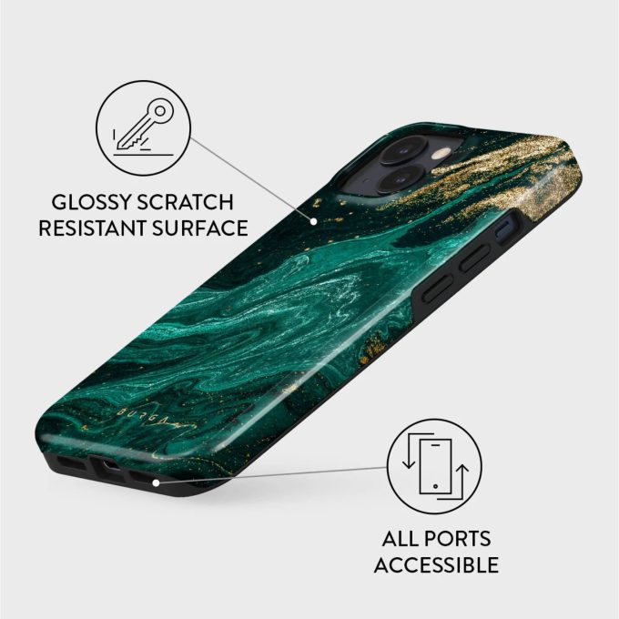 iPhone 15 / 14 / 13 Magsafe Emerald Pool Tough BURGA nugarėlė