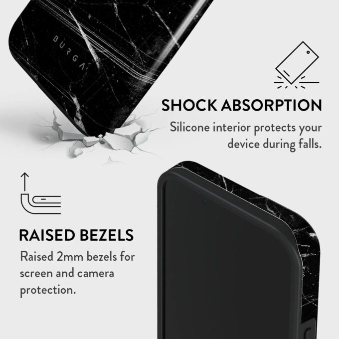 iPhone 15 / 14 / 13 Magsafe Noir Origin Tough BURGA nugarėlė