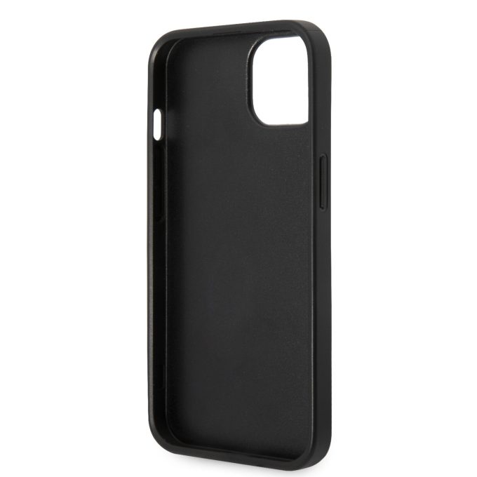 iPhone 15 / 14 / 13 grey Metal Logo GUESS nugarėlė