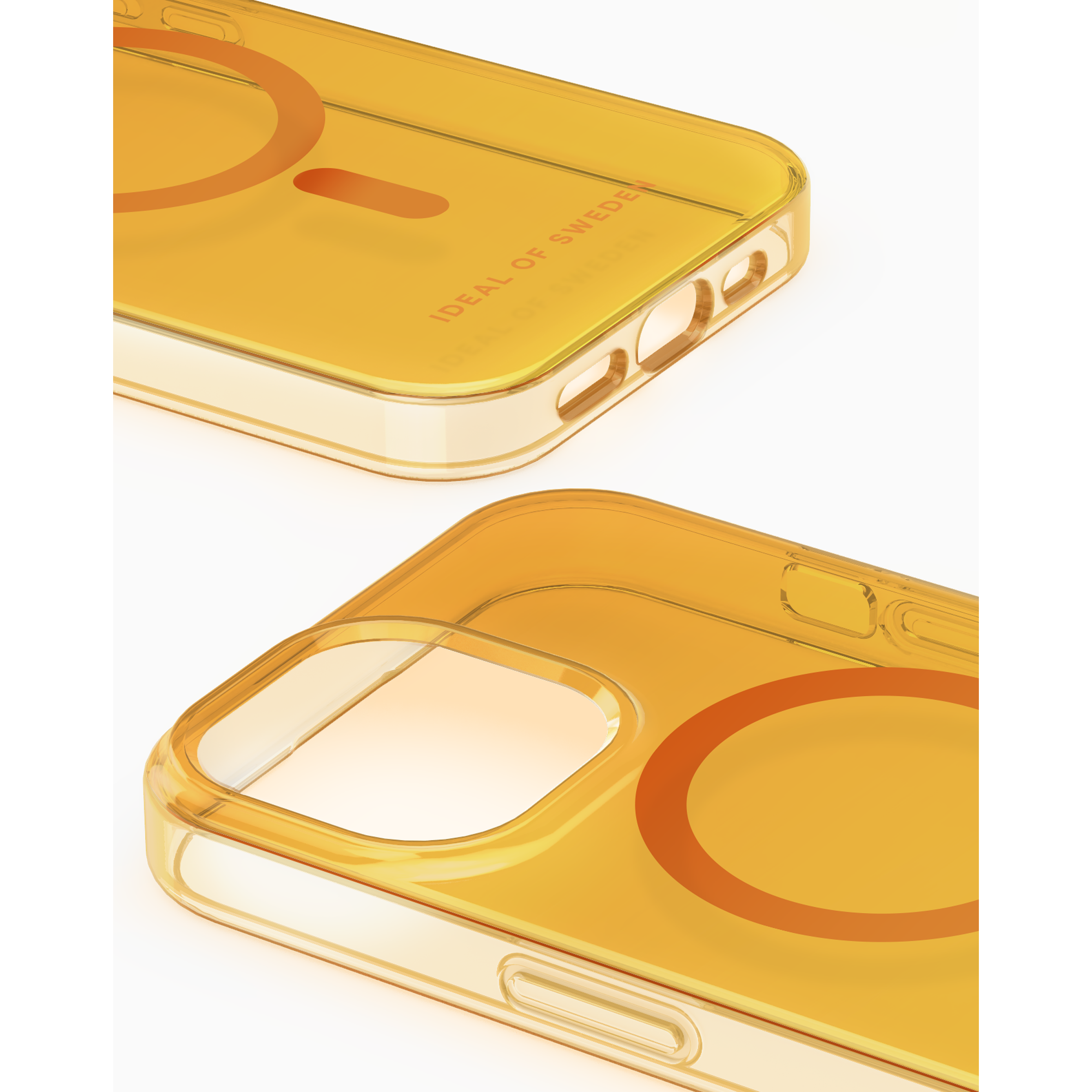 iPhone 15 iDeal Of Sweden Clear MagSafe nugarėlė Orange Spritz - Image 2