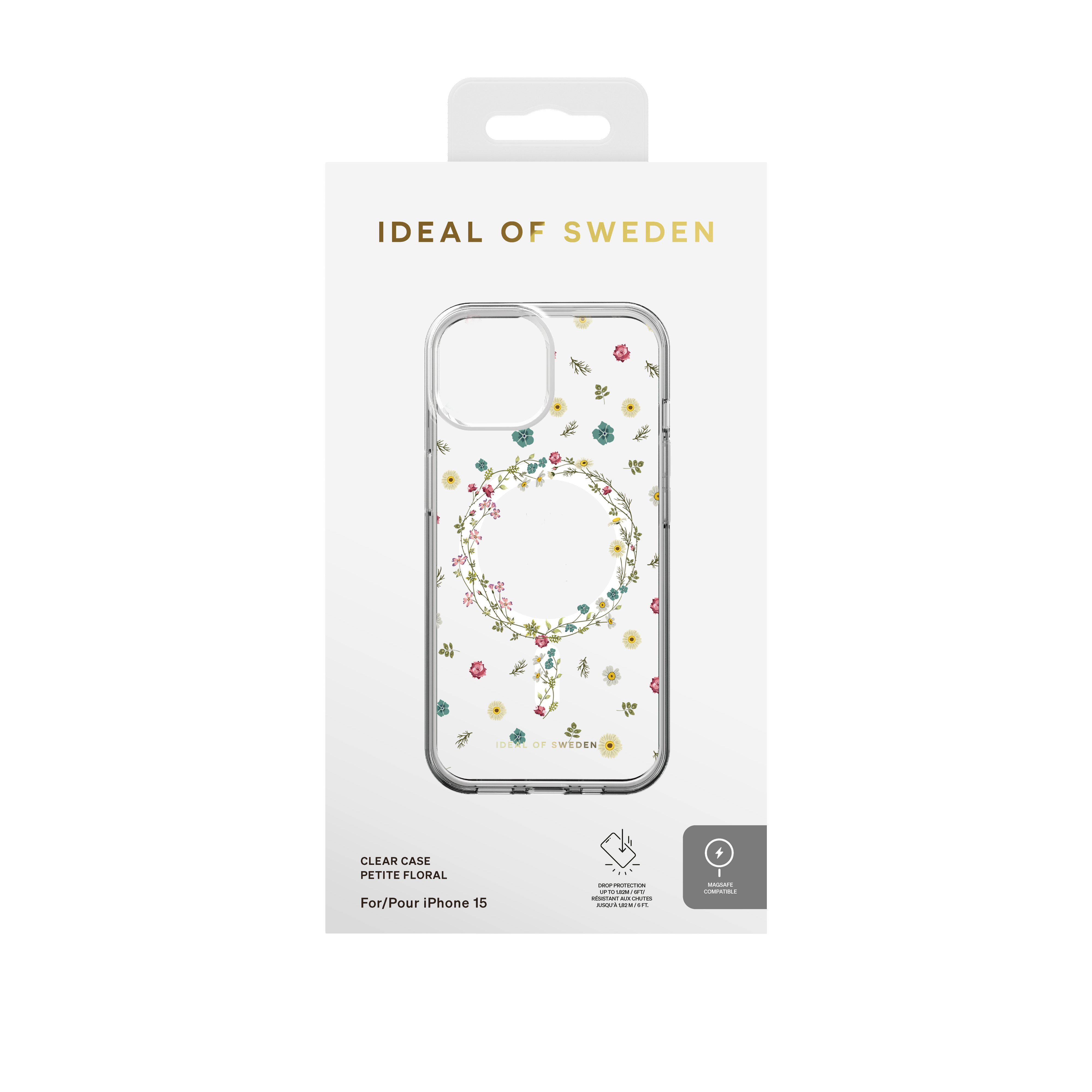 iPhone 15 iDeal Of Sweden Clear MagSafe nugarėlė Petite Floral - Image 4