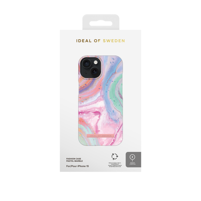 iPhone 15 iDeal Of Sweden MagSafe nugarėlė Pastel Marble