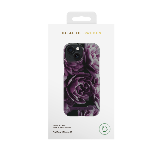 iPhone 15 iDeal Of Sweden nugarėlė Deep Purple Bloom