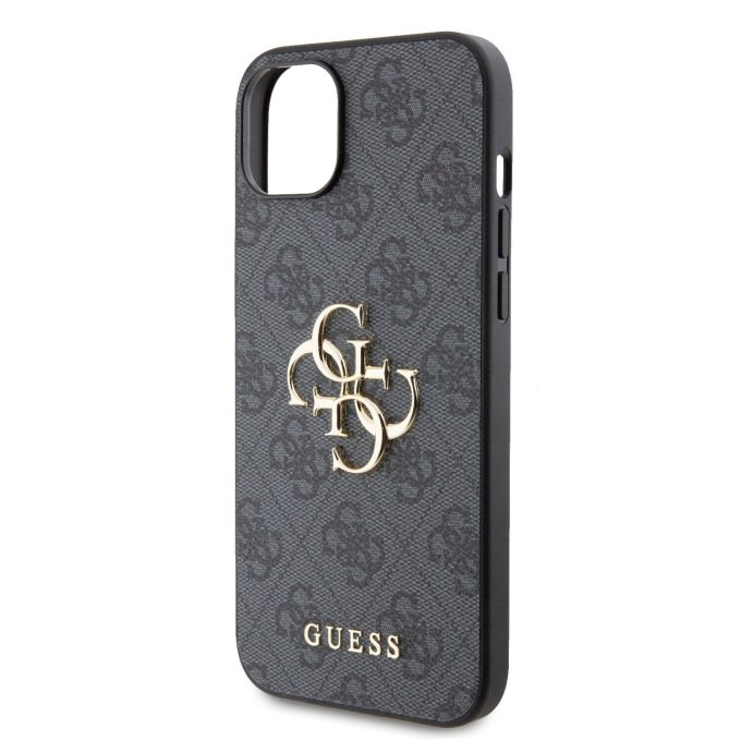 iPhone 15 PLUS grey Big Metal Logo GUESS nugarėlė