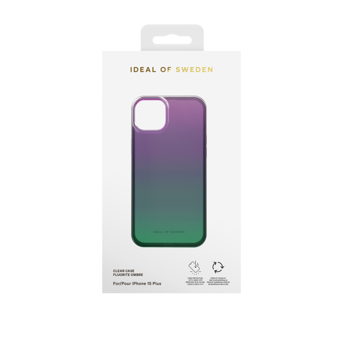 iPhone 15 PLUS iDeal Of Sweden Clear nugarėlė Fluorite Ombre