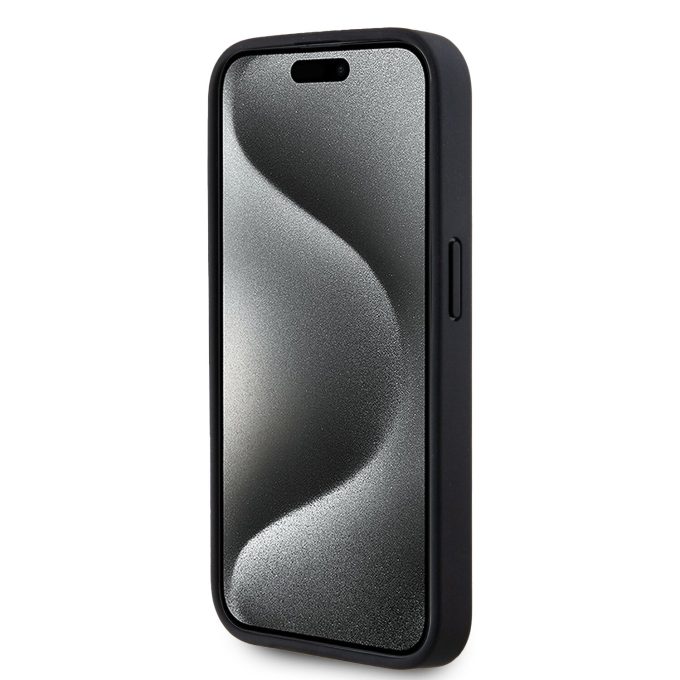 iPhone 15 PRO black Magsafe PU Hot Stamp KARL LAGERFELD nugarėlė
