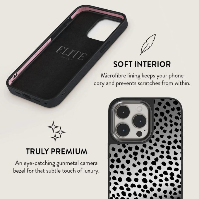 iPhone 15 PRO Elite Mirror Gunmetal Magsafe Almond Latte BURGA nugarėlė