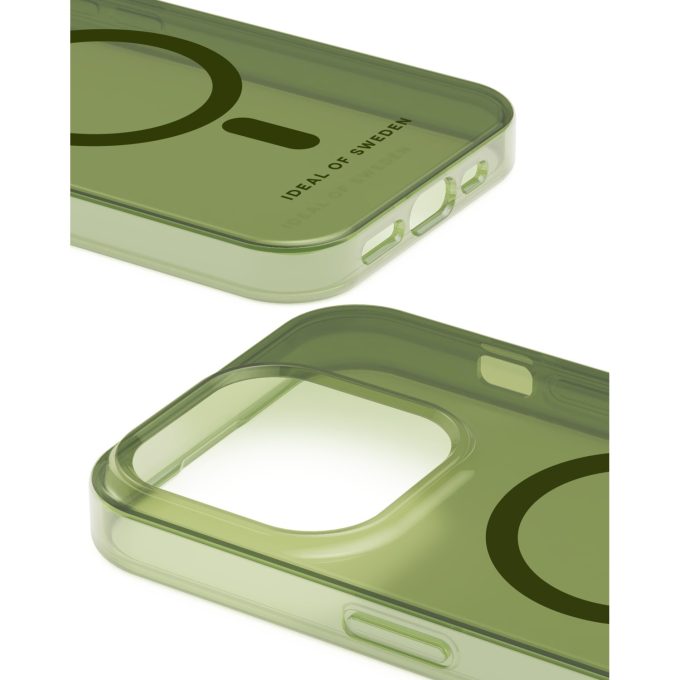iPhone 15 PRO iDeal Of Sweden Clear nugarėlė MagSafe Khaki