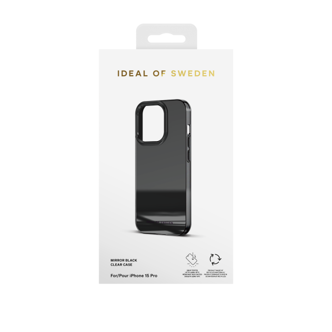 iPhone 15 PRO iDeal Of Sweden Mirror Black nugarėlė