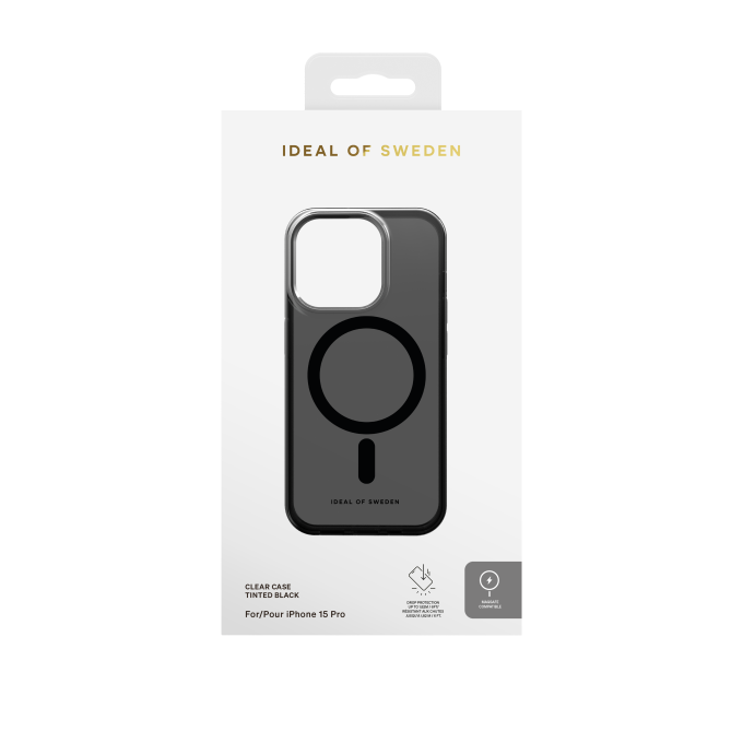 iPhone 15 PRO iDeal Of Sweden Tinted Black MagSafe nugarėlė