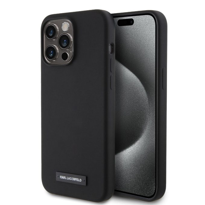 iPhone 15 PRO MAX black MagSafe KARL LAGERFELD nugarėlė