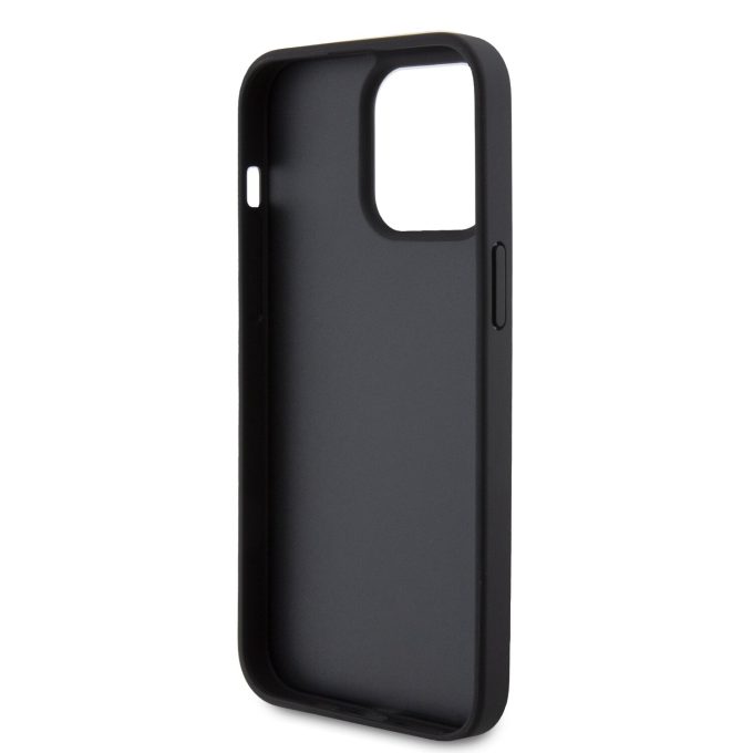 iPhone 15 PRO MAX black Saffiano Cardslots RSG 3D Logo KARL LAGERFELD nugarėlė