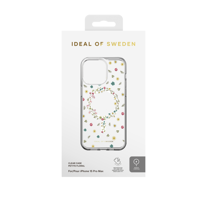 iPhone 15 PRO MAX iDeal Of Sweden Clear MagSafe nugarėlė Petite Floral