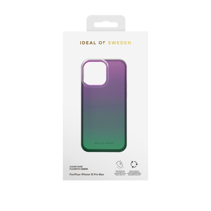 iPhone 15 PRO MAX iDeal Of Sweden Clear nugarėlė Fluorite Ombre