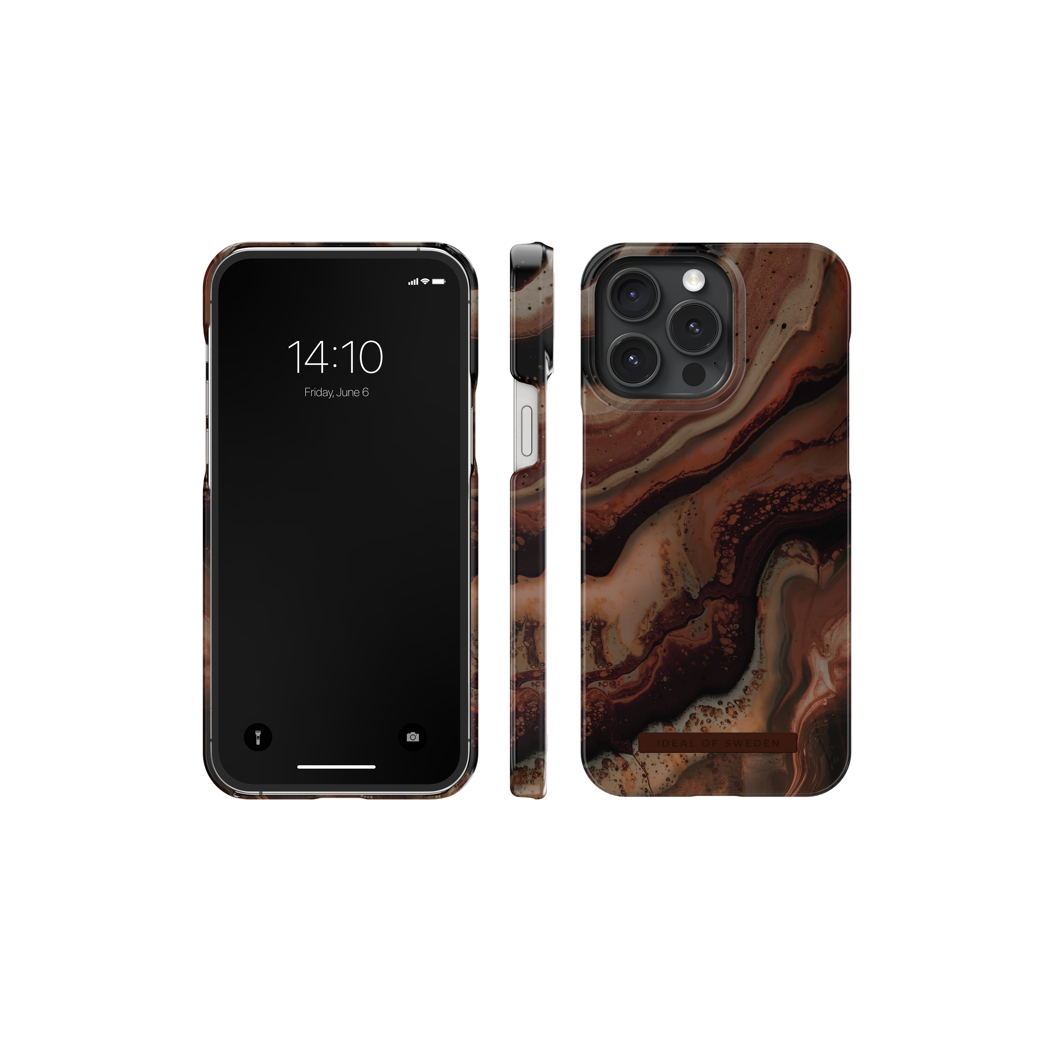 iPhone 15 PRO MAX iDeal Of Sweden nugarėlė MagSafe Dark Amber Marble - Image 3
