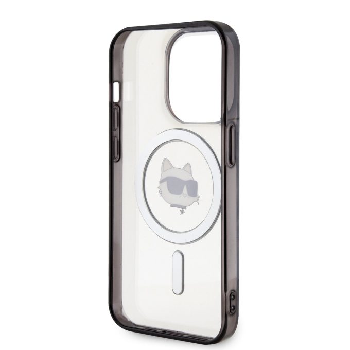 iPhone 15 PRO MAX transparent IML Choupette`s Head MagSafe KARL LAGERFELD nugarėlė