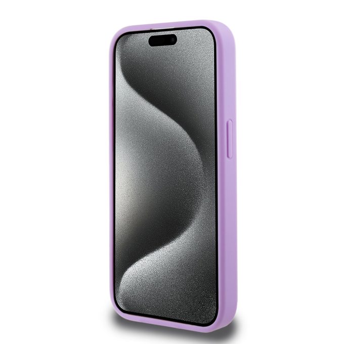 iPhone 15 PRO purple Saffiano MagSafe GUESS nugarėlė
