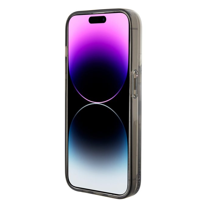 iPhone 15 PRO silver Liquid Glitter Choupette KARL LAGERFELD nugarėlė