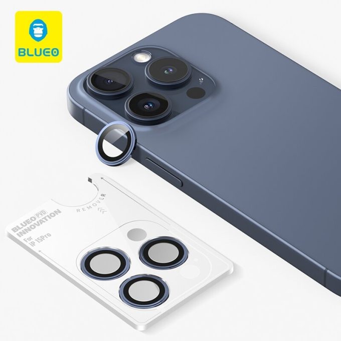 iPhone 15 PRO/15 PRO MAX apsauginis blue Mr.Monkey galinės kameros stiklas