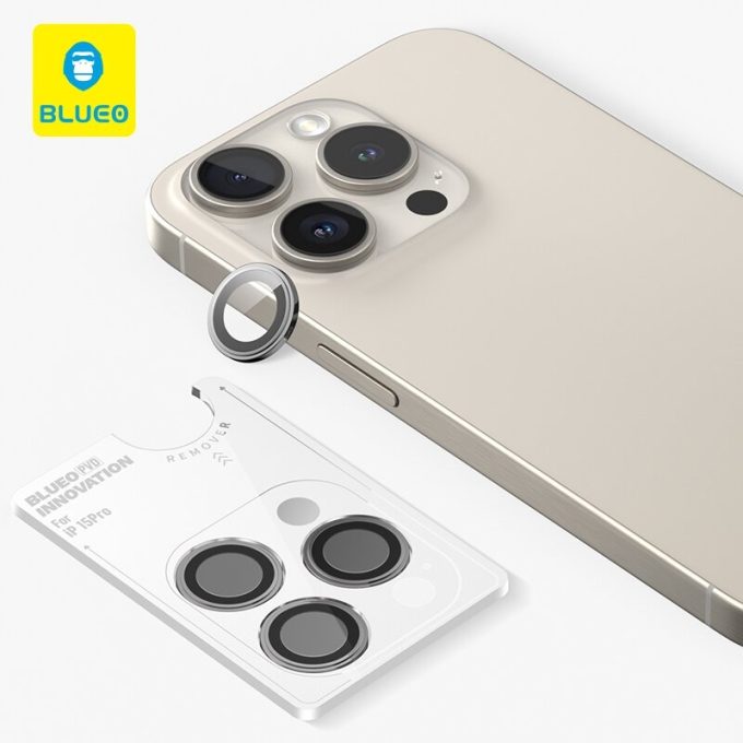 iPhone 15 PRO/15PRO MAX apsauginis grey Mr.Monkey galinės kameros stiklas