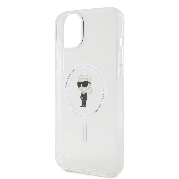 iPhone 15 / 14 / 13 transparent MagSafe Choupette IML KARL LAGERFELD nugarėlė