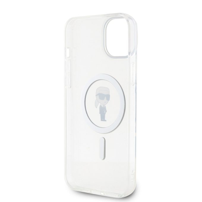 iPhone 15 / 14 / 13 transparent MagSafe Choupette IML KARL LAGERFELD nugarėlė