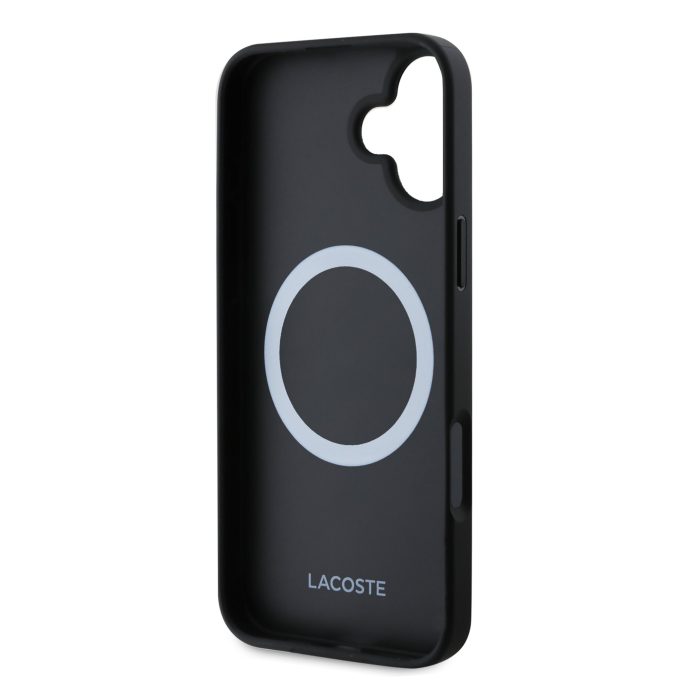 iPhone 16 black Magsafe Mono PU Vintage Logo LACOSTE nugarėlė