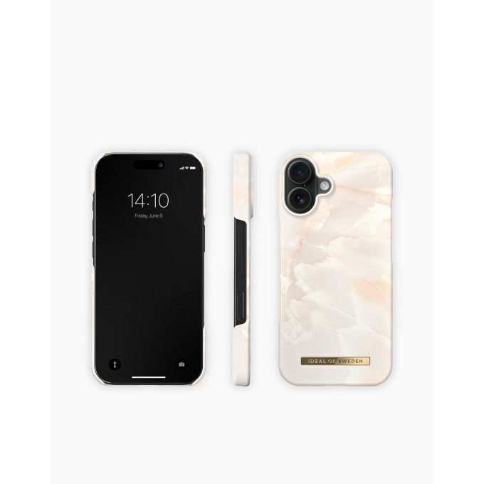 iPhone 16 iDeal Of Sweden nugarėlė MagSafe Rose Pearl Marble