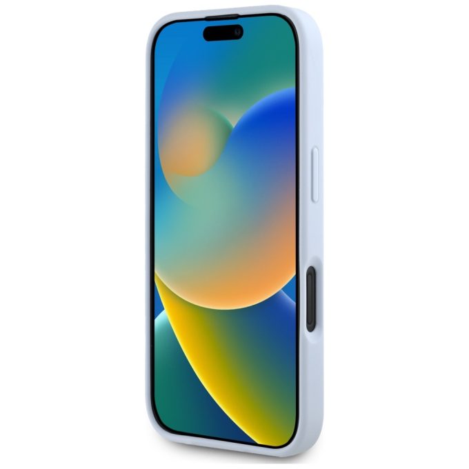 iPhone 16 light blue Big 4G Logo Classic GUESS nugarėlė