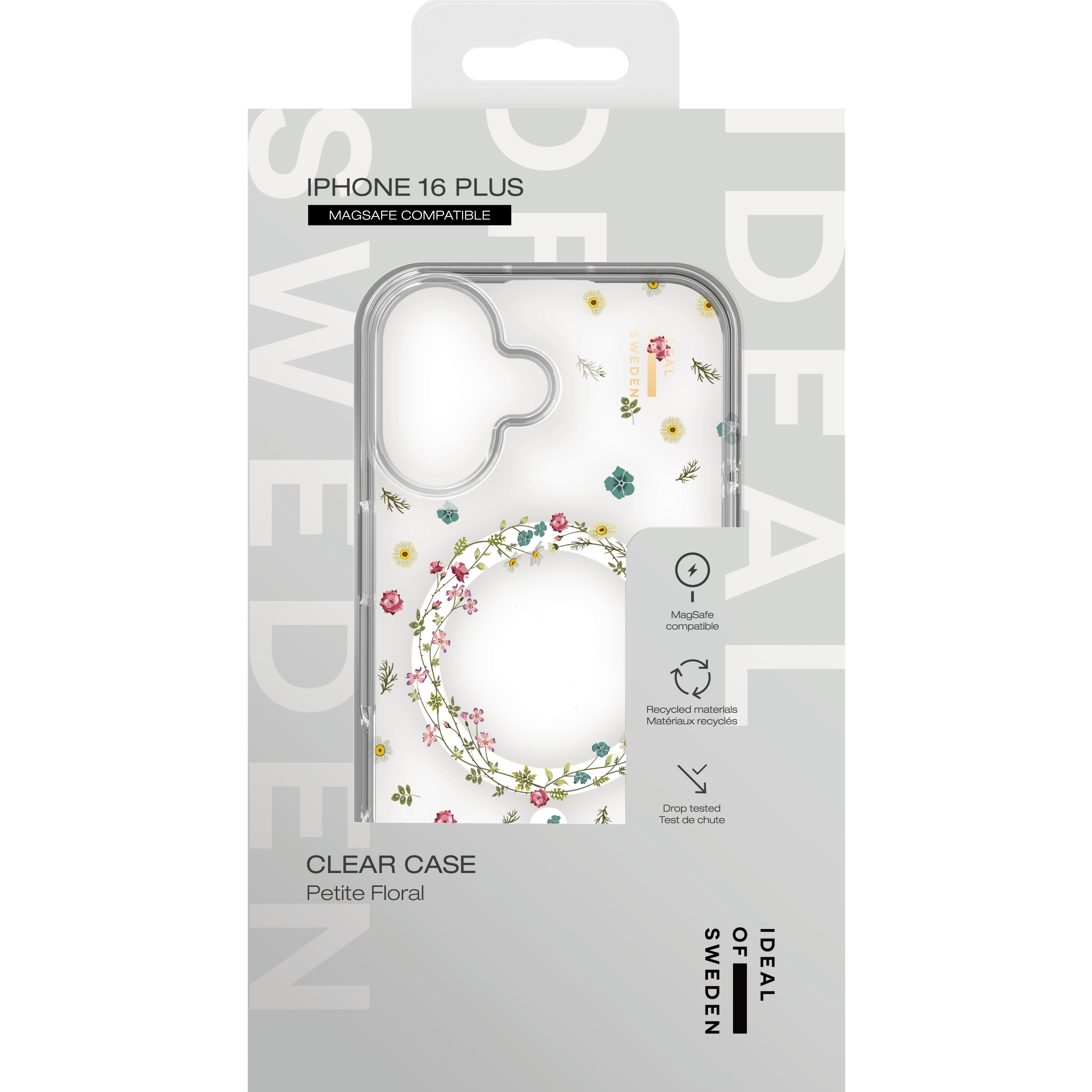 iPhone 16 PLUS iDeal Of Sweden Clear MagSafe nugarėlė Petite Floral - Image 3