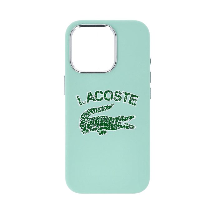 iPhone 16 PRO amande HC Magsafe Silicone Cracked Logo LACOSTE nugarėlė