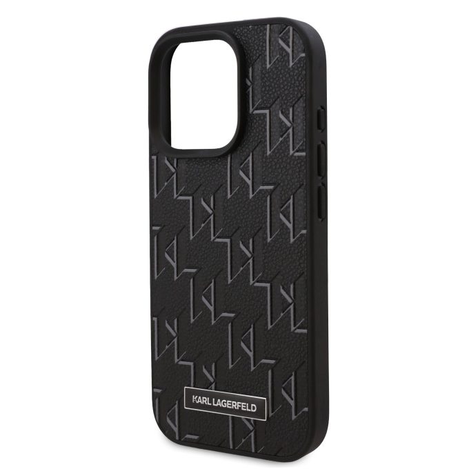 iPhone 16 PRO black Magsafe PU Hot Stamp KARL LAGERFELD nugarėlė