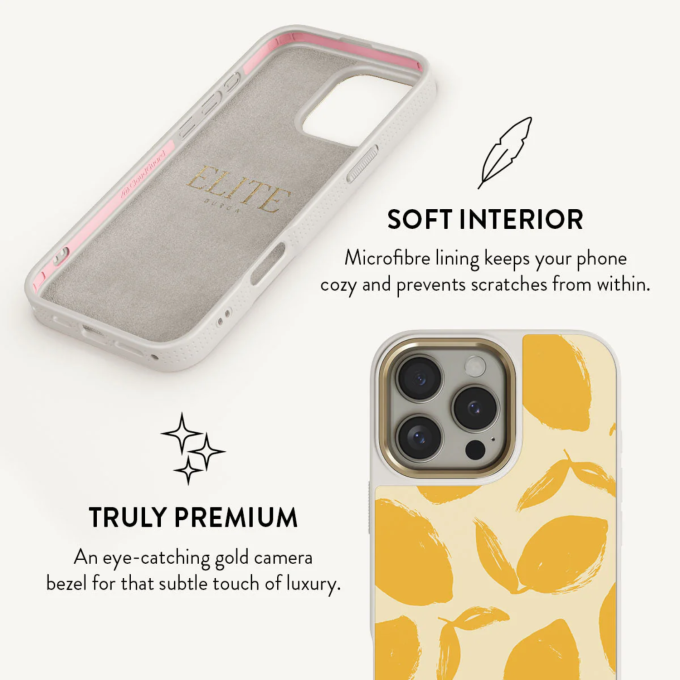 iPhone 16 PRO Elite Light Gold Magsafe Lemon Tart BURGA nugarėlė