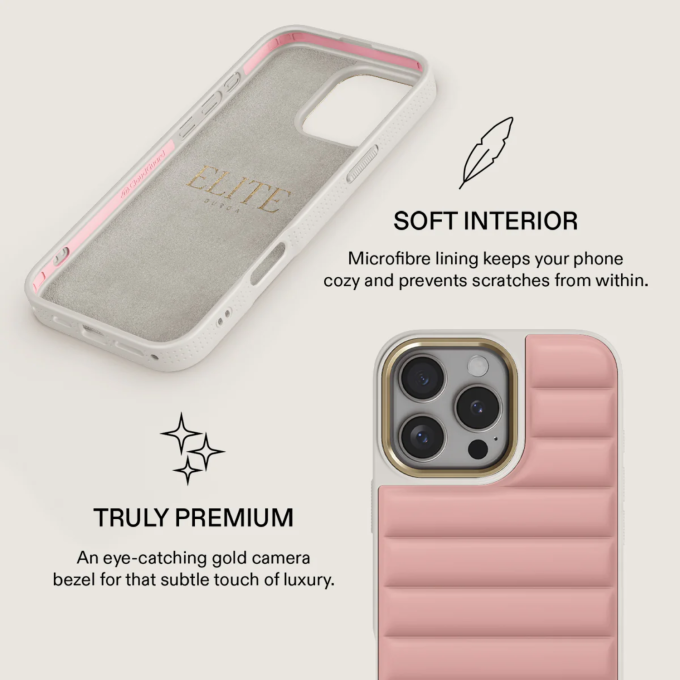 iPhone 16 PRO Elite Light Puffy Gold Pilates BURGA nugarėlė