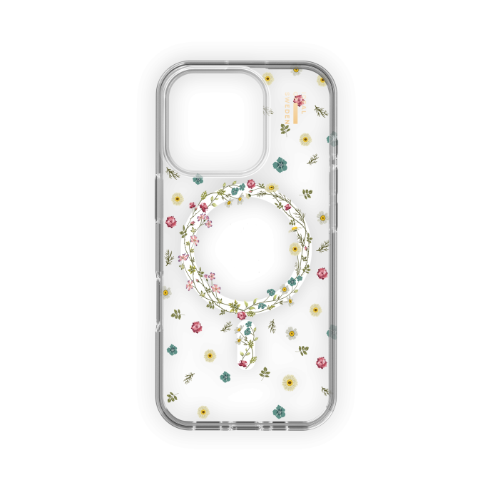 iPhone 16 PRO iDeal Of Sweden Clear MagSafe nugarėlė Petite Floral
