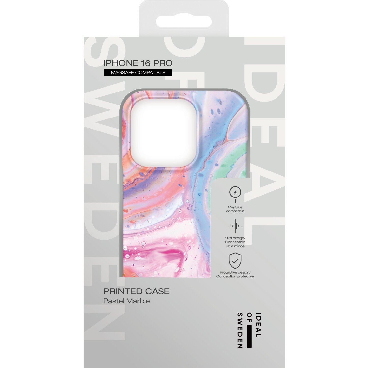 iPhone 16 PRO iDeal Of Sweden MagSafe nugarėlė Pastel Marble - Image 4